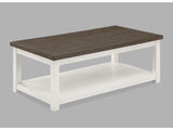 Dakota Chalk White Coffee Table with Casters - Ornate Home