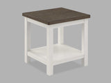 Dakota Chalk White End Table - Ornate Home