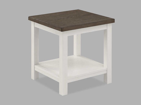 Dakota Chalk White End Table - Ornate Home