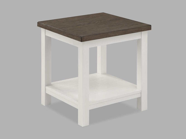 Dakota Chalk White End Table - Ornate Home