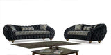 Dalia Black Velvet Living Room Set - Ornate Home