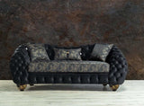 Dalia Black Velvet Living Room Set - Ornate Home