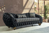 Dalia Black Velvet Living Room Set - Ornate Home