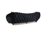 Dalia Black Velvet Living Room Set - Ornate Home