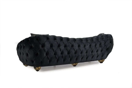Dalia Black Velvet Living Room Set - Ornate Home