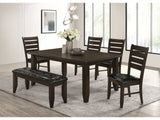 Dalila Cappuccino / Black 6 Pc Dining Set - Ornate Home