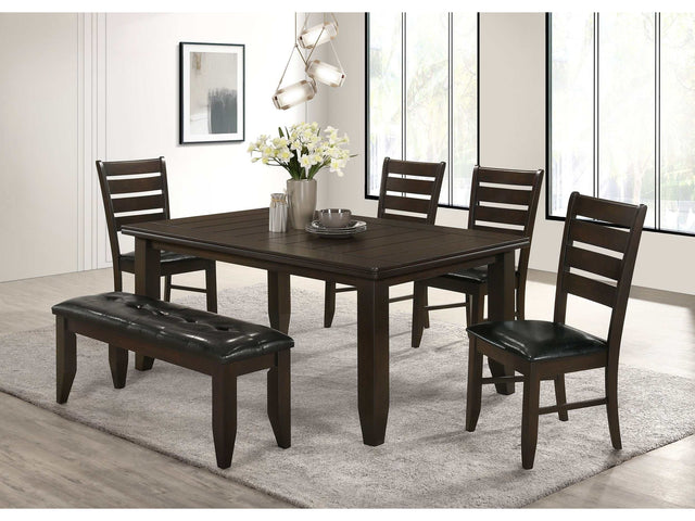 Dalila Cappuccino / Black 6 Pc Dining Set - Ornate Home