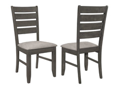 Dalila Dark Grey / Grey Side Chair - Ornate Home