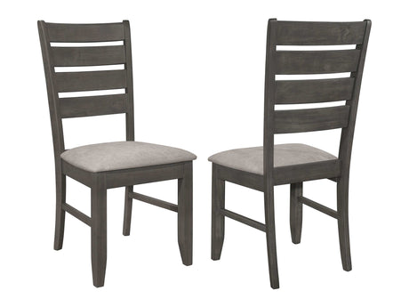 Dalila Dark Grey / Grey Side Chair - Ornate Home