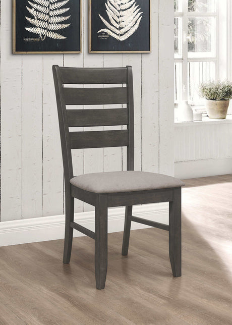 Dalila Dark Grey / Grey Side Chair - Ornate Home