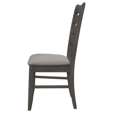 Dalila Dark Grey / Grey Side Chair - Ornate Home