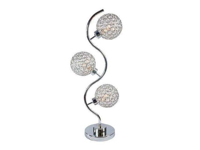 Dana 3- Piece Crystal Globe Table Lamp - Ornate Home