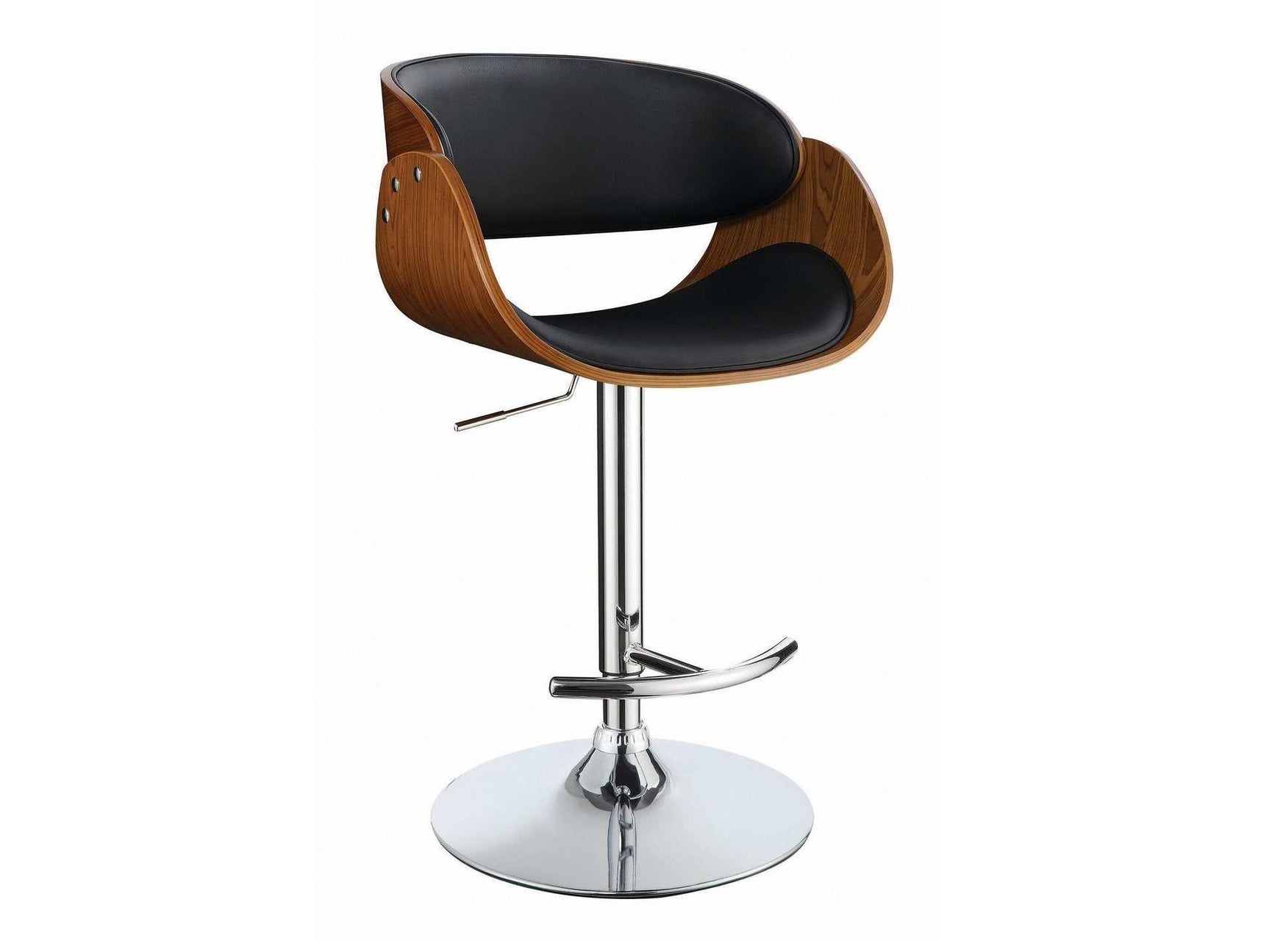 Dana Black & Chrome Bar Stool - Ornate Home
