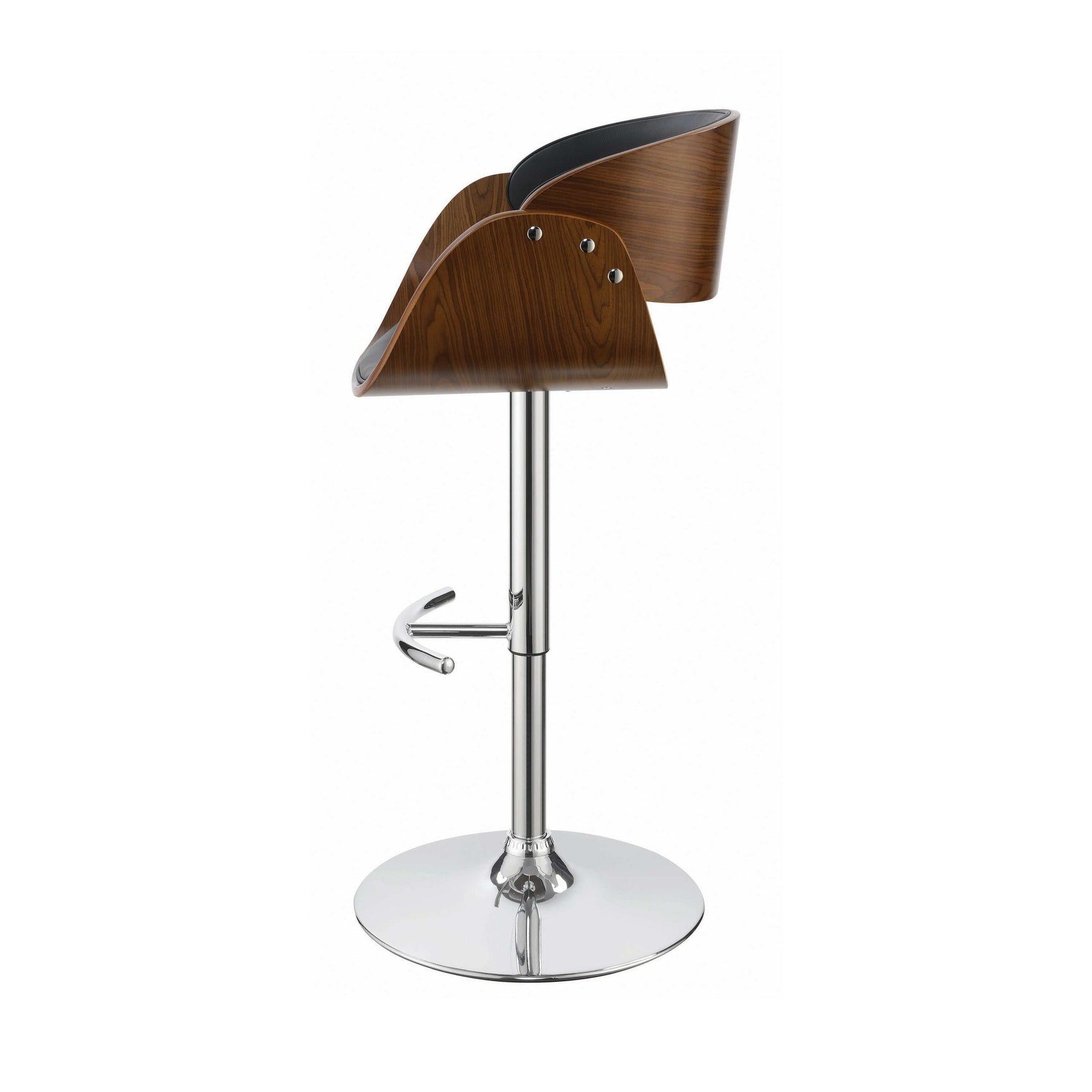 Dana Black & Chrome Bar Stool - Ornate Home