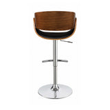 Dana Black & Chrome Bar Stool - Ornate Home