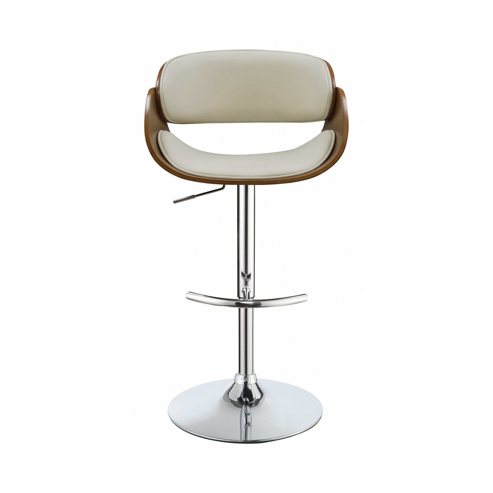 Dana Ecru & Chrome Bar Stool - Ornate Home