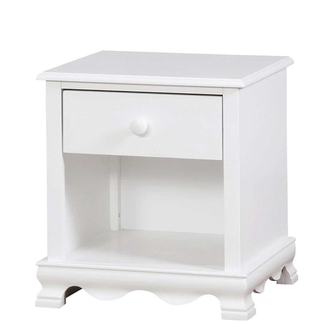 Dani White Nightstand - Ornate Home