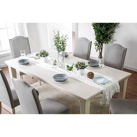 Daniella Antique White/Gray Dining Table - Ornate Home