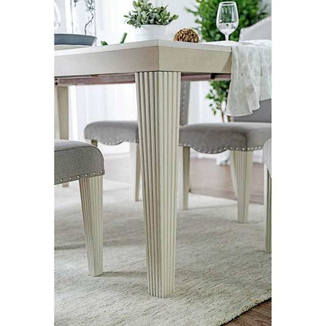 Daniella Antique White/Gray Dining Table - Ornate Home