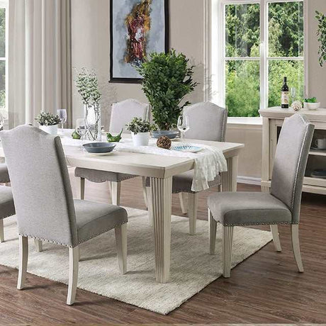 Daniella Antique White/Gray Dining Table - Ornate Home