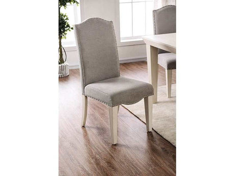Daniella Antique White/Gray Side Chair (Set of 2) - Ornate Home