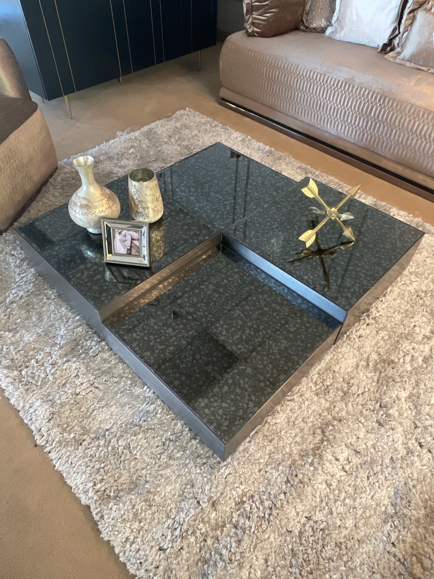 Danny Dark Gray Square Coffee Table - Ornate Home