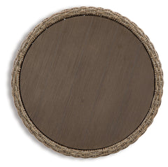 Danson Beige Outdoor End Table - Ornate Home