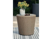 Danson Beige Outdoor End Table - Ornate Home
