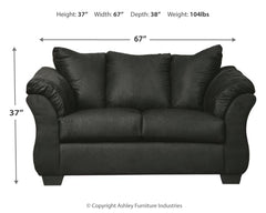 Darcy Stationary Loveseat - Ornate Home