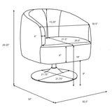 Dave Beige Swivel Chair - Ornate Home