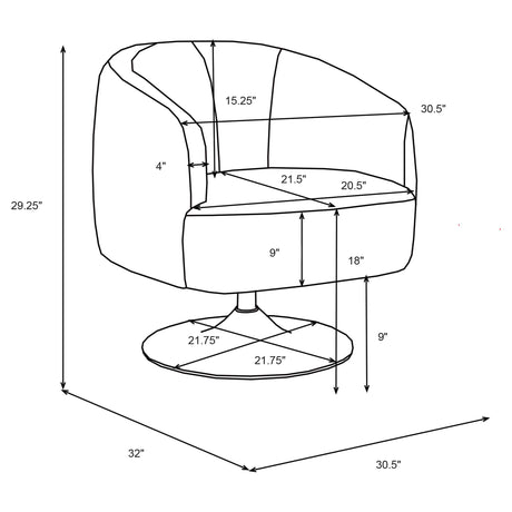 Dave Beige Swivel Chair - Ornate Home