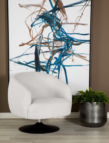 Dave Beige Swivel Chair - Ornate Home