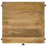 Declan Natural Mango / Black Side Table - Ornate Home