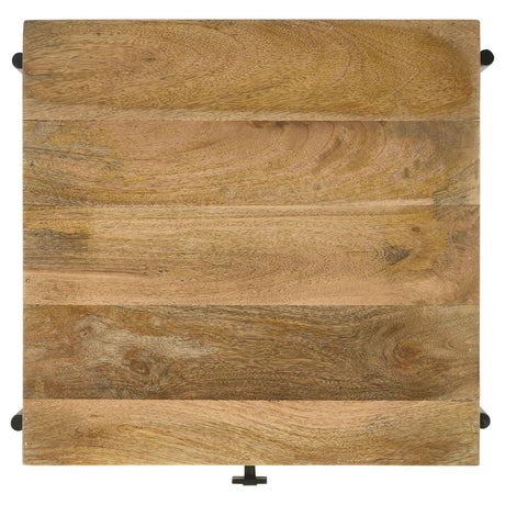 Declan Natural Mango / Black Side Table - Ornate Home