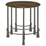 Deja Natural / Gunmetal 3 Pc Nesting Table - Ornate Home
