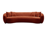 Delevan Modern 5-Seater Boucle Sofa Orange - Ornate Home