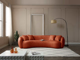 Delevan Modern 5-Seater Boucle Sofa Orange - Ornate Home