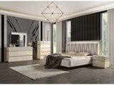 Delfano Beige King Bedroom Set /4pc - Ornate Home