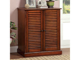 Della Oak Shoe Cabinet w/ 5 Shelves - Ornate Home