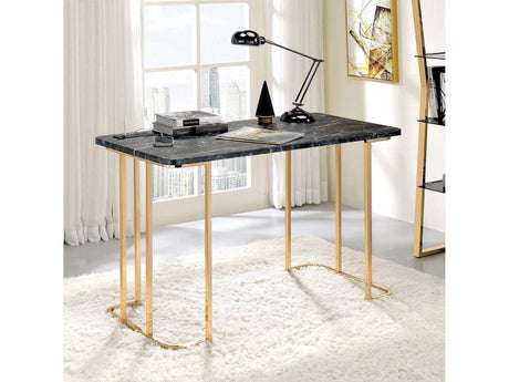 Delphine Gold & Black Desk - Ornate Home