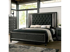 Demetria Metallic Gray Queen Bed - Ornate Home
