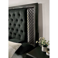 Demetria Metallic Gray Queen Bed - Ornate Home