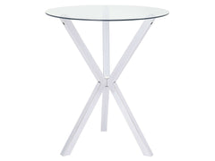 Denali Clear Glass / Chrome Bar Table - Ornate Home