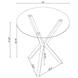 Denali Clear Glass / Chrome Bar Table - Ornate Home