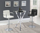 Denali Clear Glass / Chrome Bar Table - Ornate Home