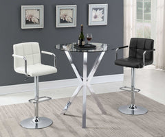 Denali Clear Glass / Chrome Bar Table - Ornate Home