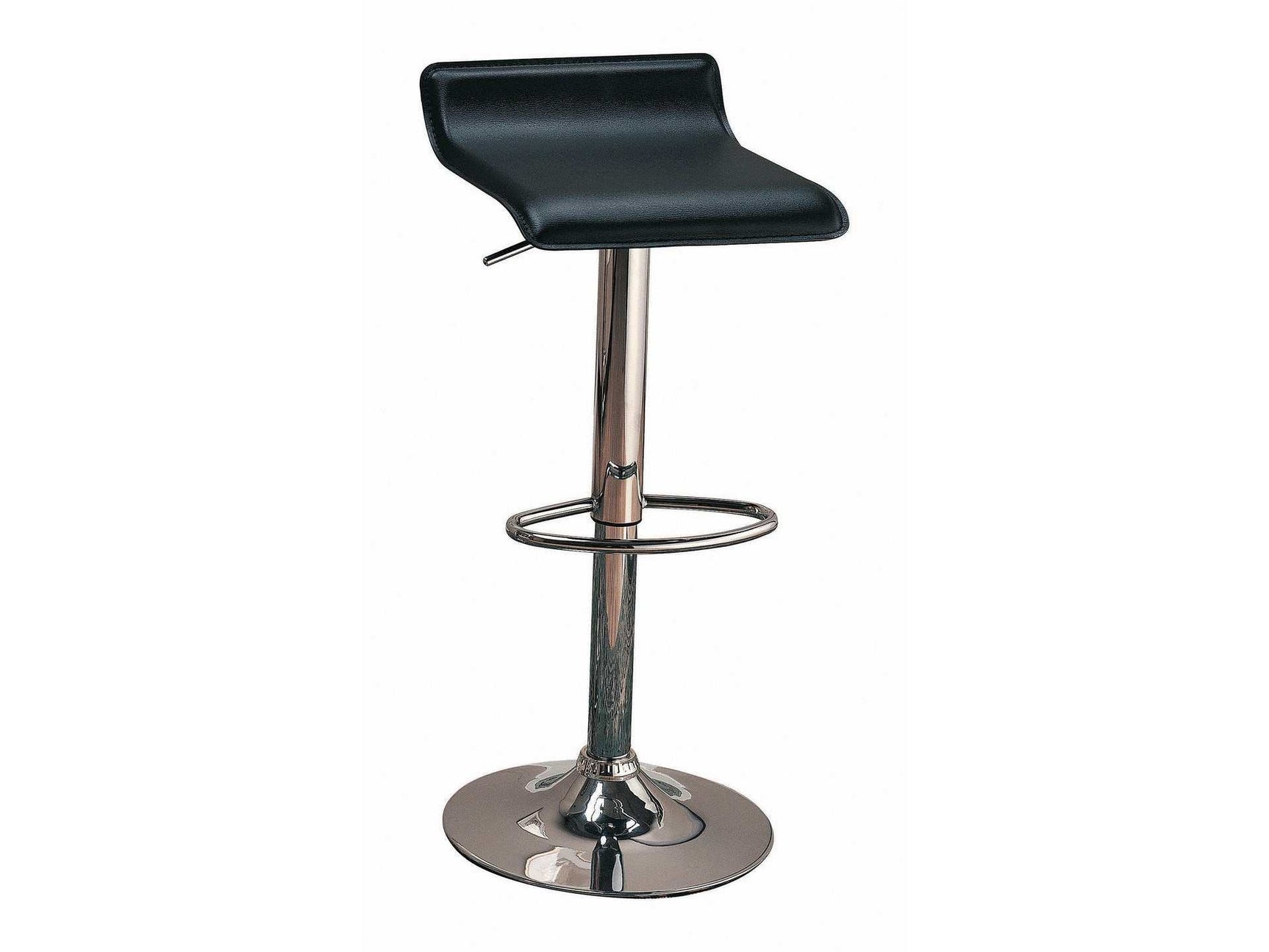 Denzel Chrome Adjustable Bar Stool (Set Of 2) - Ornate Home