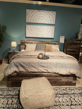 Derekson Multi Gray Queen Panel Bed - Ornate Home