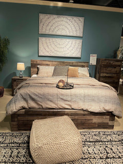 Derekson Multi Gray Queen Panel Bed - Ornate Home