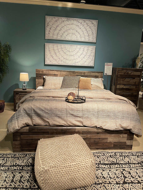 Derekson Multi Gray Queen Panel Bed - Ornate Home